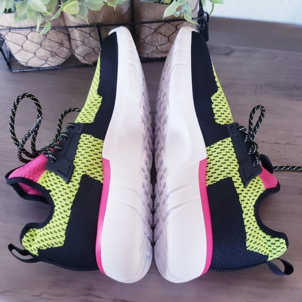 CU4TRO Bolt Lime Knit Sneakers NEW - Picture 6 of 7